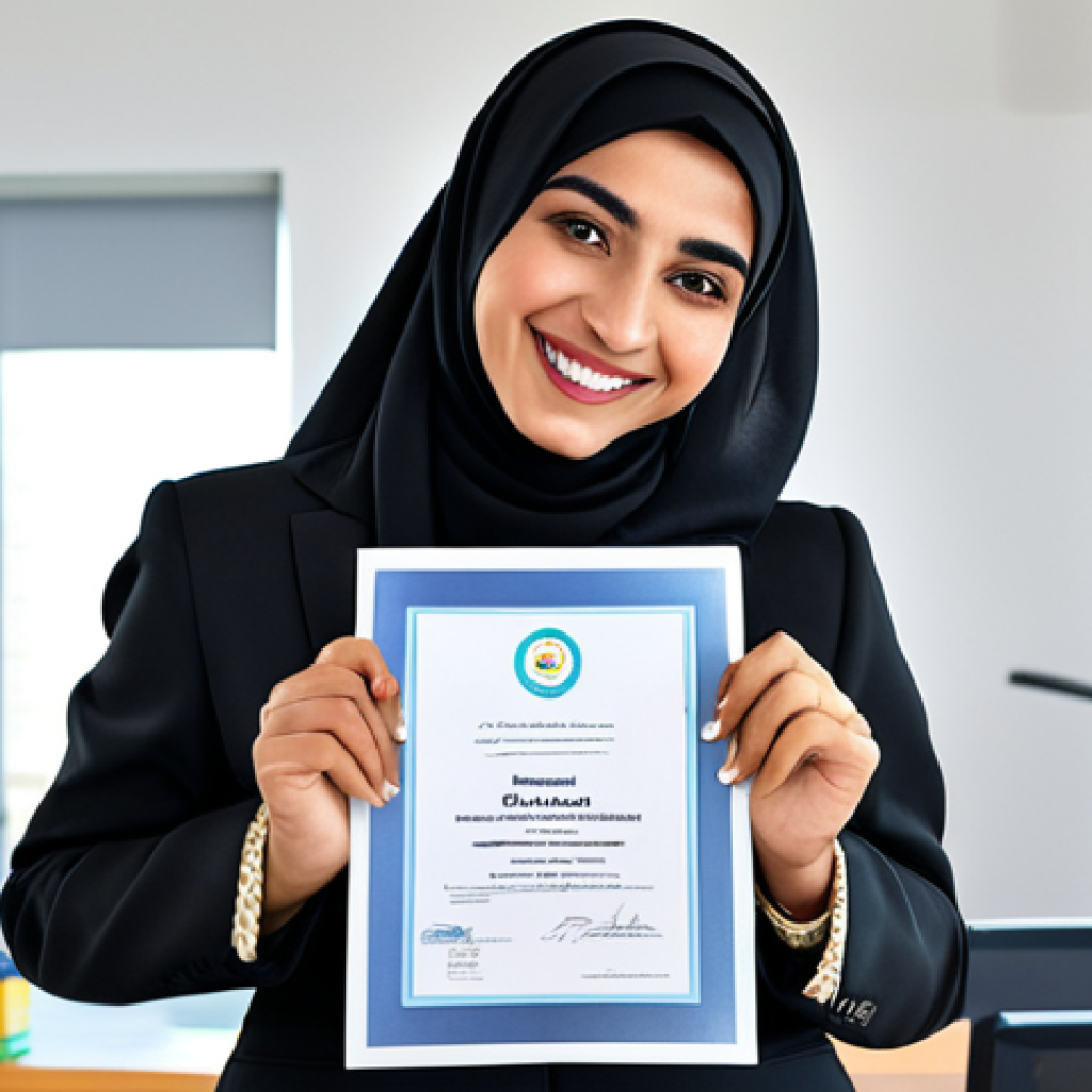 관광통역안내사 합격 수기 - Celebrating Success**

"A young, smiling Arab woman, fully clothed in professional attire, holding a...
