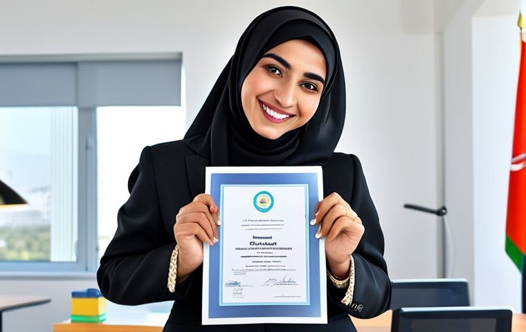 관광통역안내사 합격 수기 - Celebrating Success**

"A young, smiling Arab woman, fully clothed in professional attire, holding a...