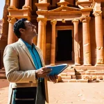 관광통역안내사 실기시험 준비 팁 - **Prompt 1: The Captivating Storyteller**
    "A vibrant and charismatic male tour guide in his late...